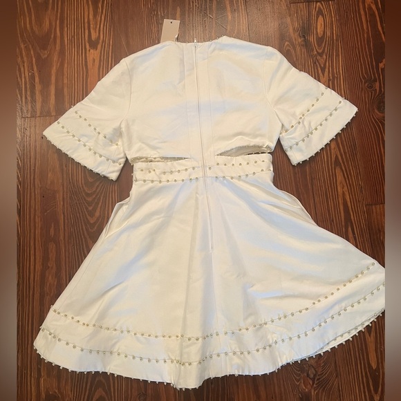 KEEPSAKE THE LABEL All In Love Fit and Flare Mini Dress Gold Accents NWT - Picture 6 of 14